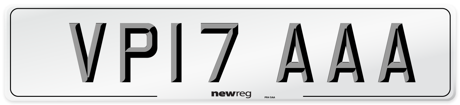 VP17 AAA Number Plate from New Reg